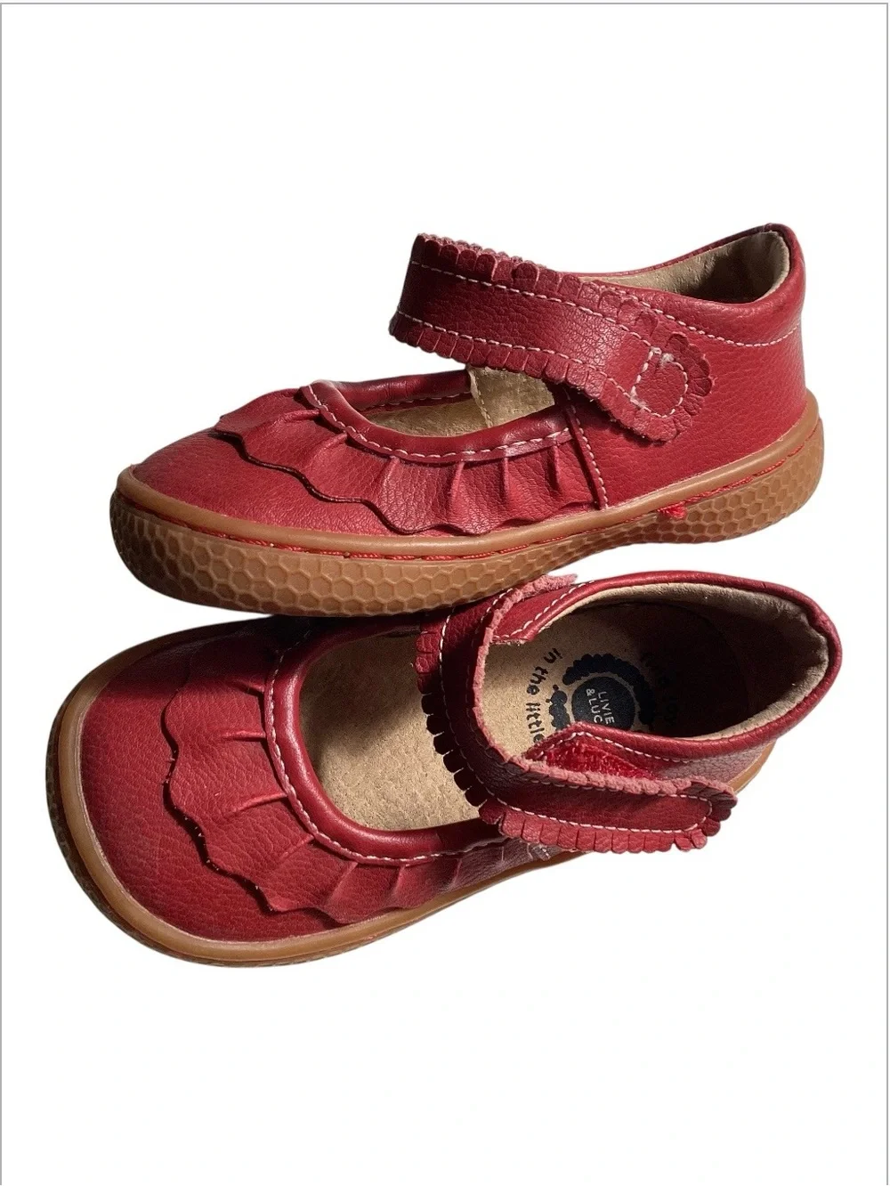 Livie & Luca Scarlet Ruche Ruffled Maryjane Shoes